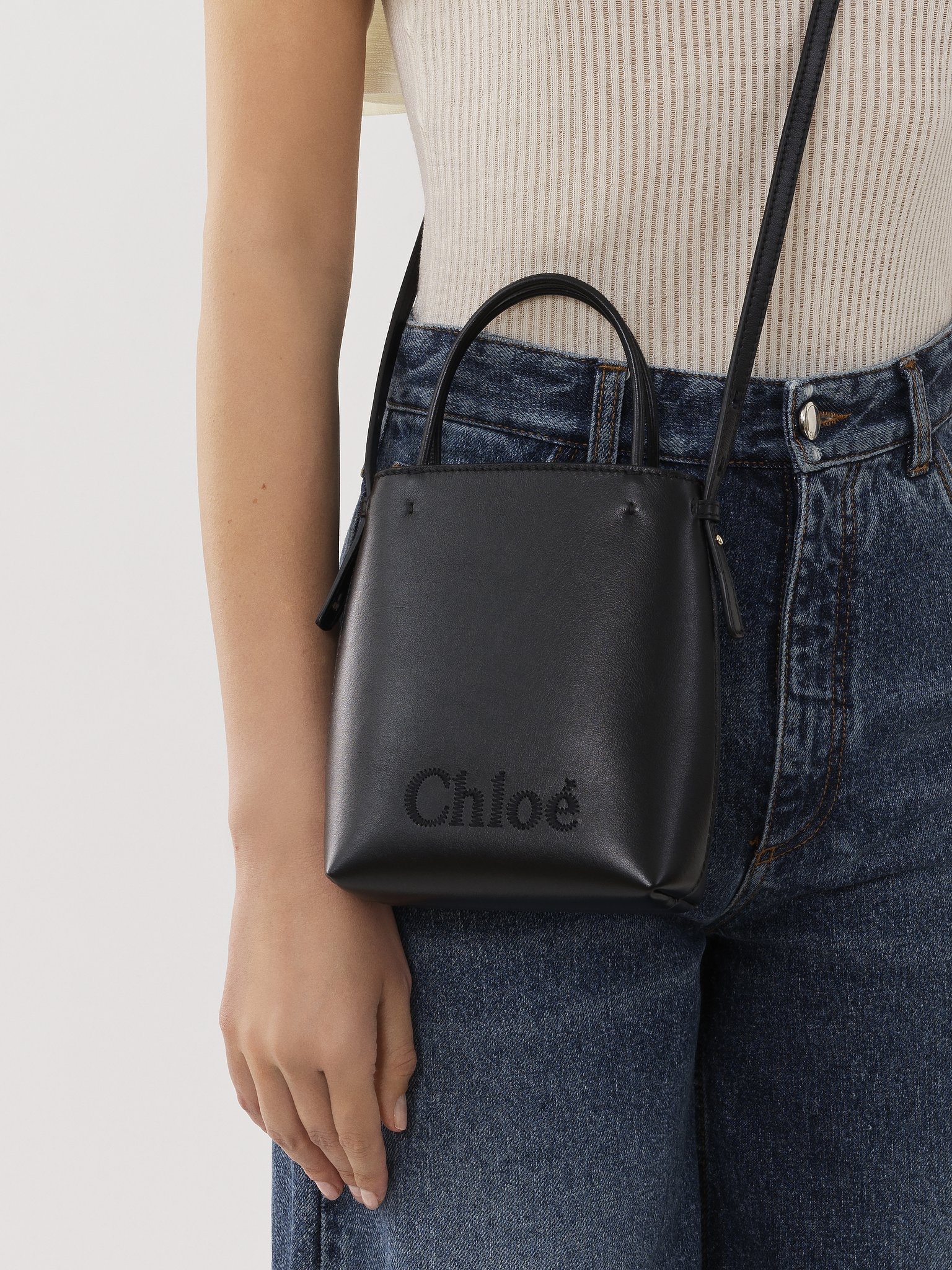 Chloé CHLOÉ SENSE MICRO TOTE BAG | REVERSIBLE