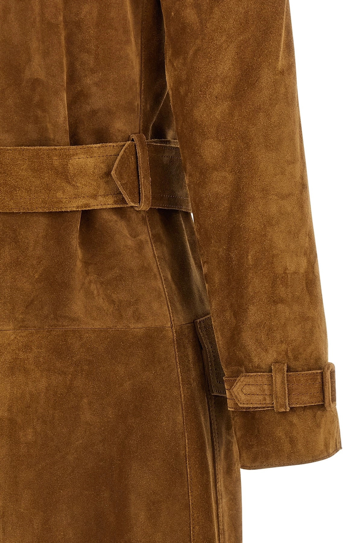 Suede trench coat - 4