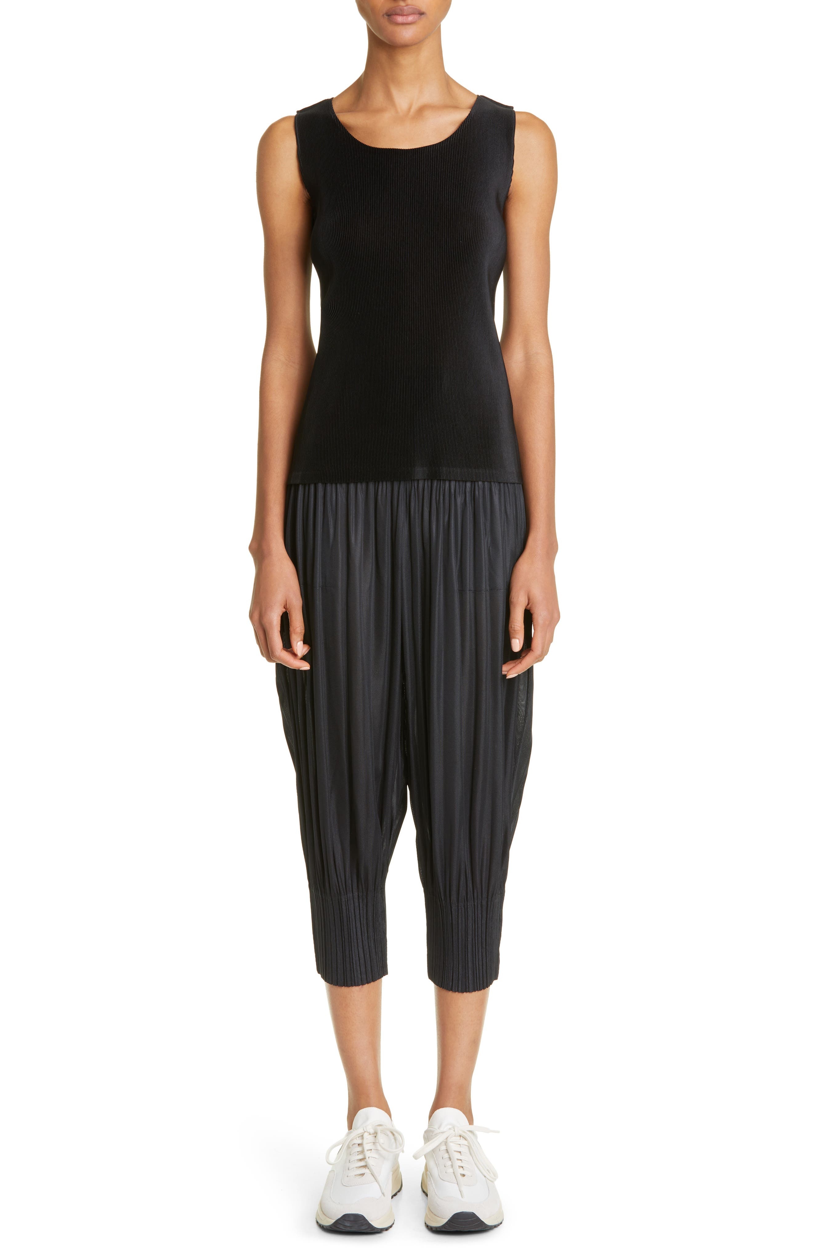 Pleats Please Issey Miyake Fluffy Basics Pants in 15-Black at Nordstrom - 2