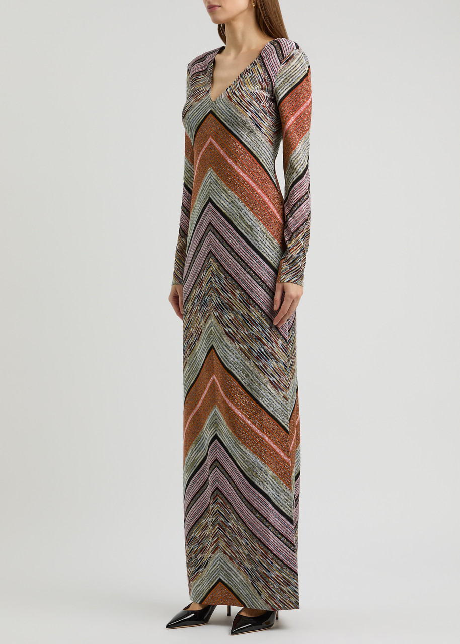 Missoni Striped-intarsia Metallic-knit Maxi Dress - 2