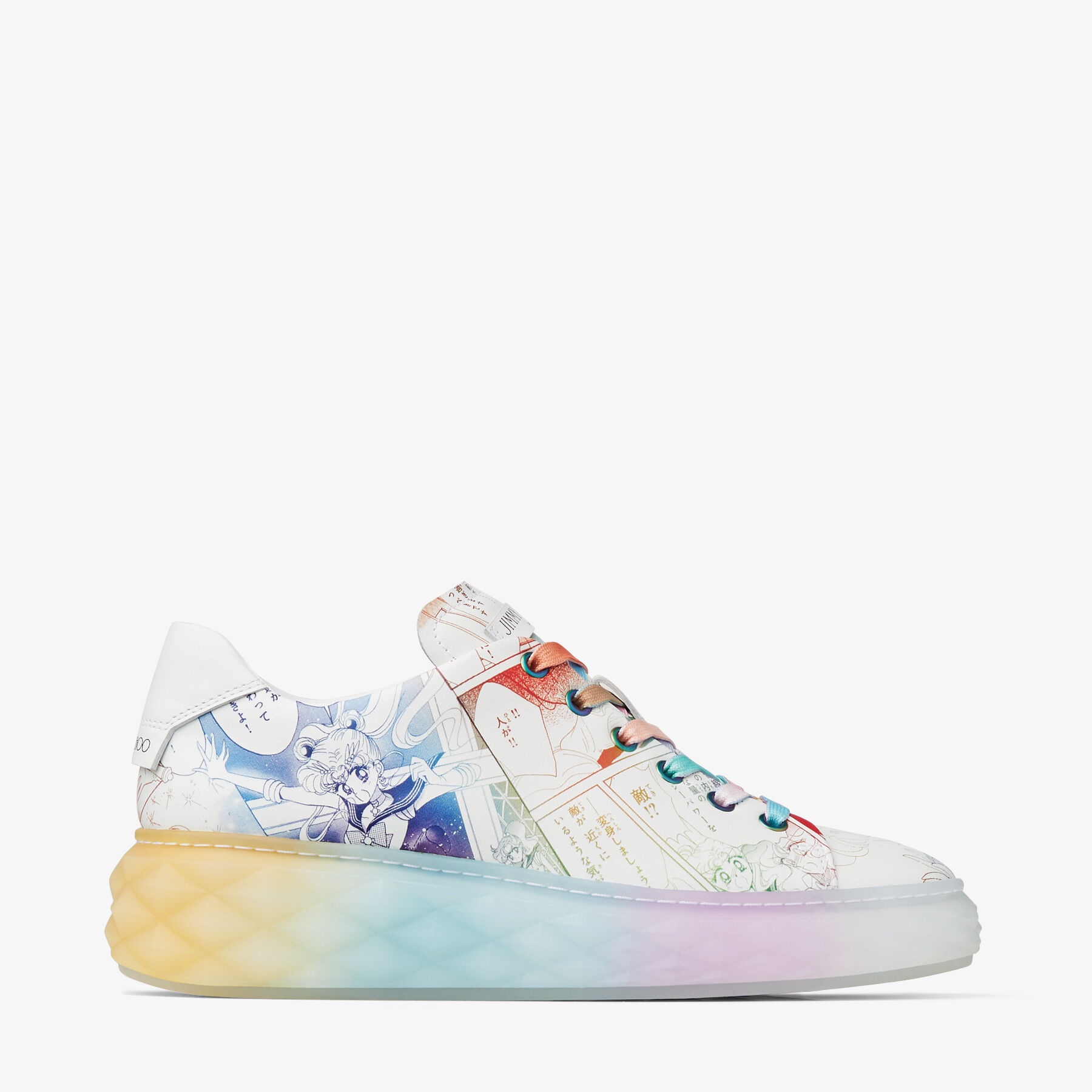 Collage Diamond Light Maxi
Rainbow Manga Printed Leather Low-Top Trainers - 1