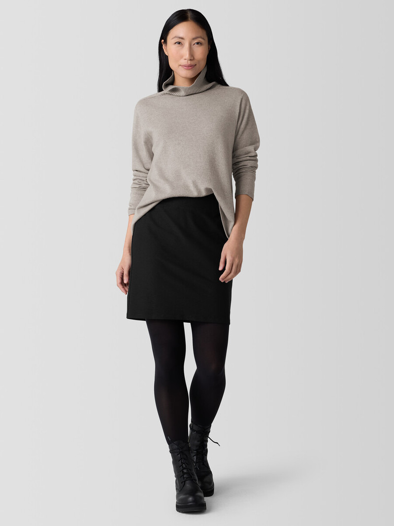 Washable Stretch Crepe Mini Skirt 1