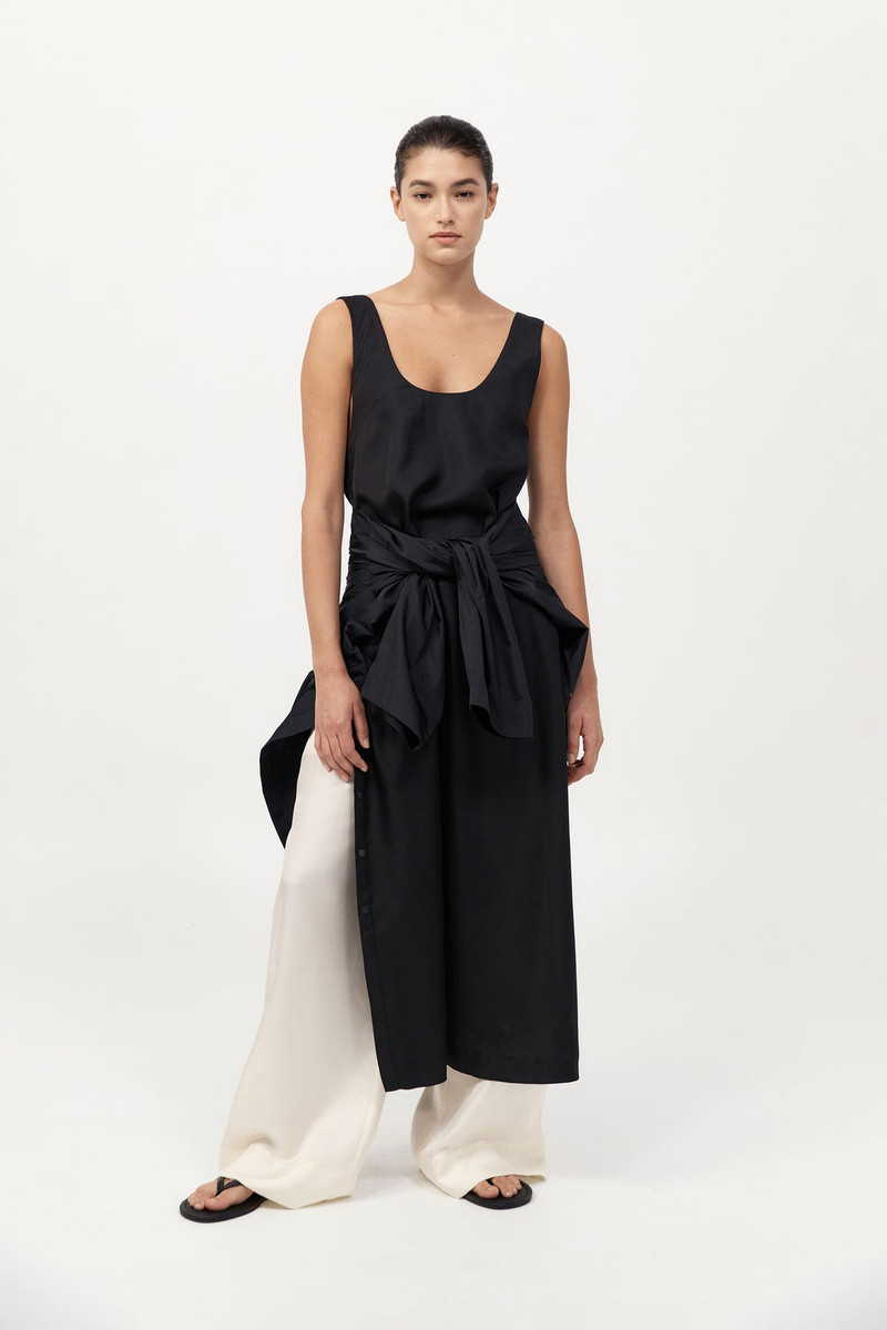 Jordan Button Up Dress - Black 3