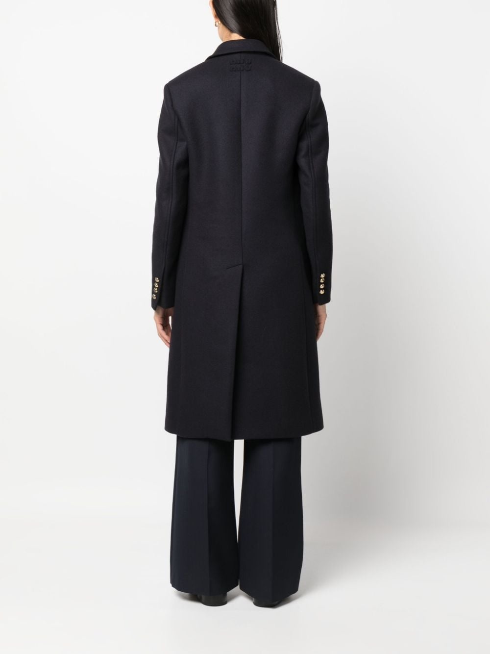 double-breasted wool coat - 4
