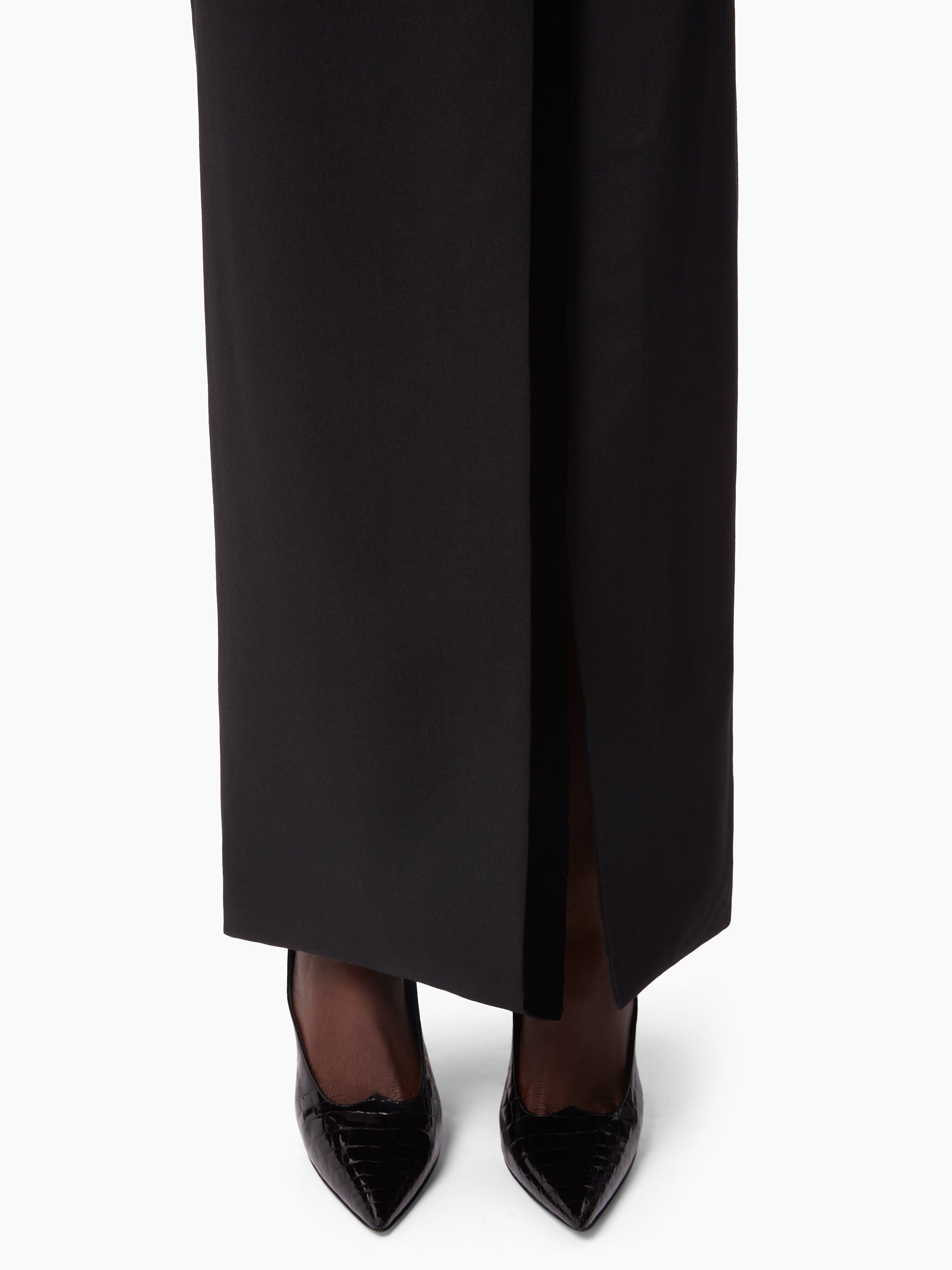 LONG SLIT SKIRT IN WOOL - 3