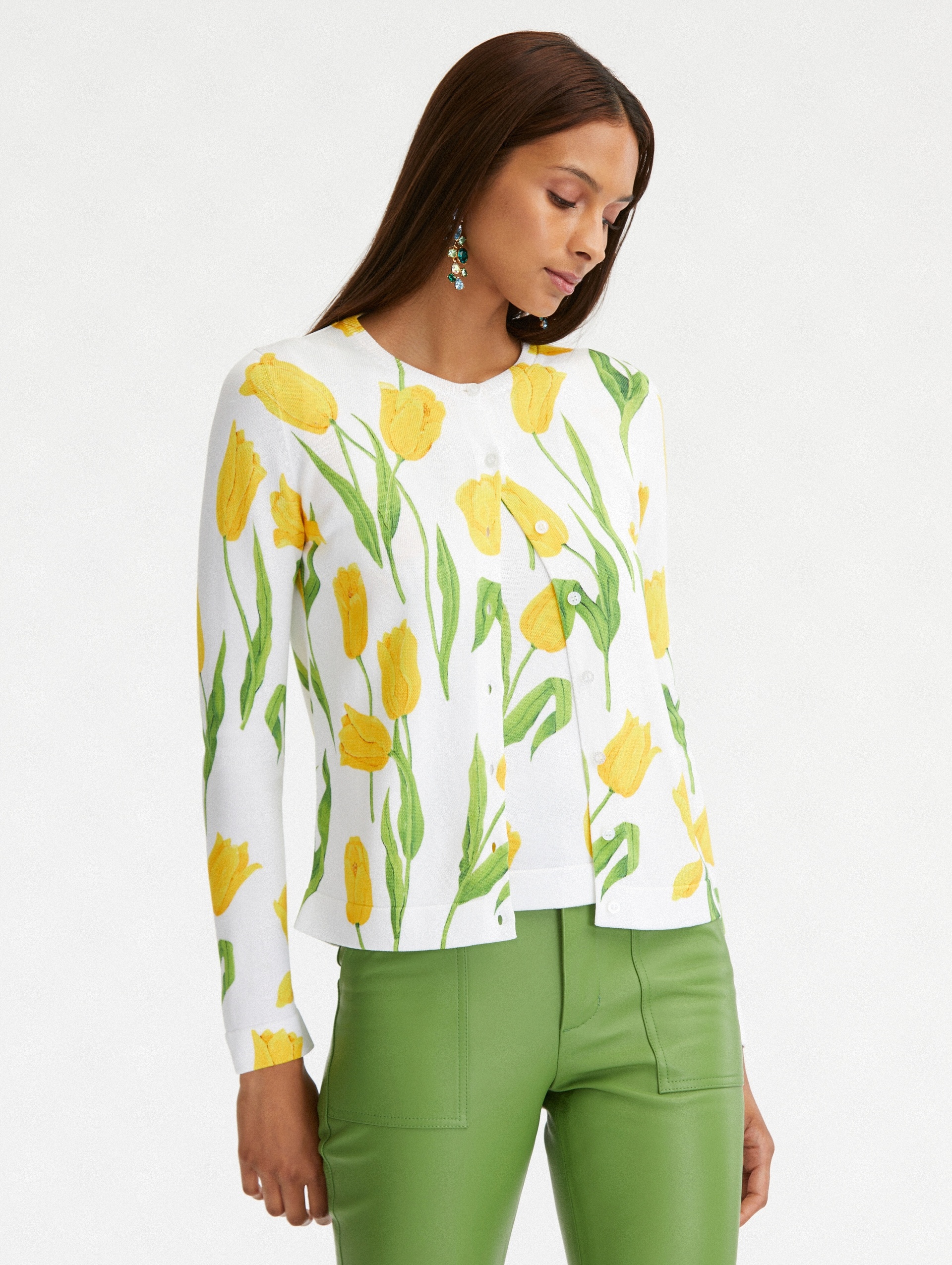 TULIP PRINTED CARDIGAN - 2