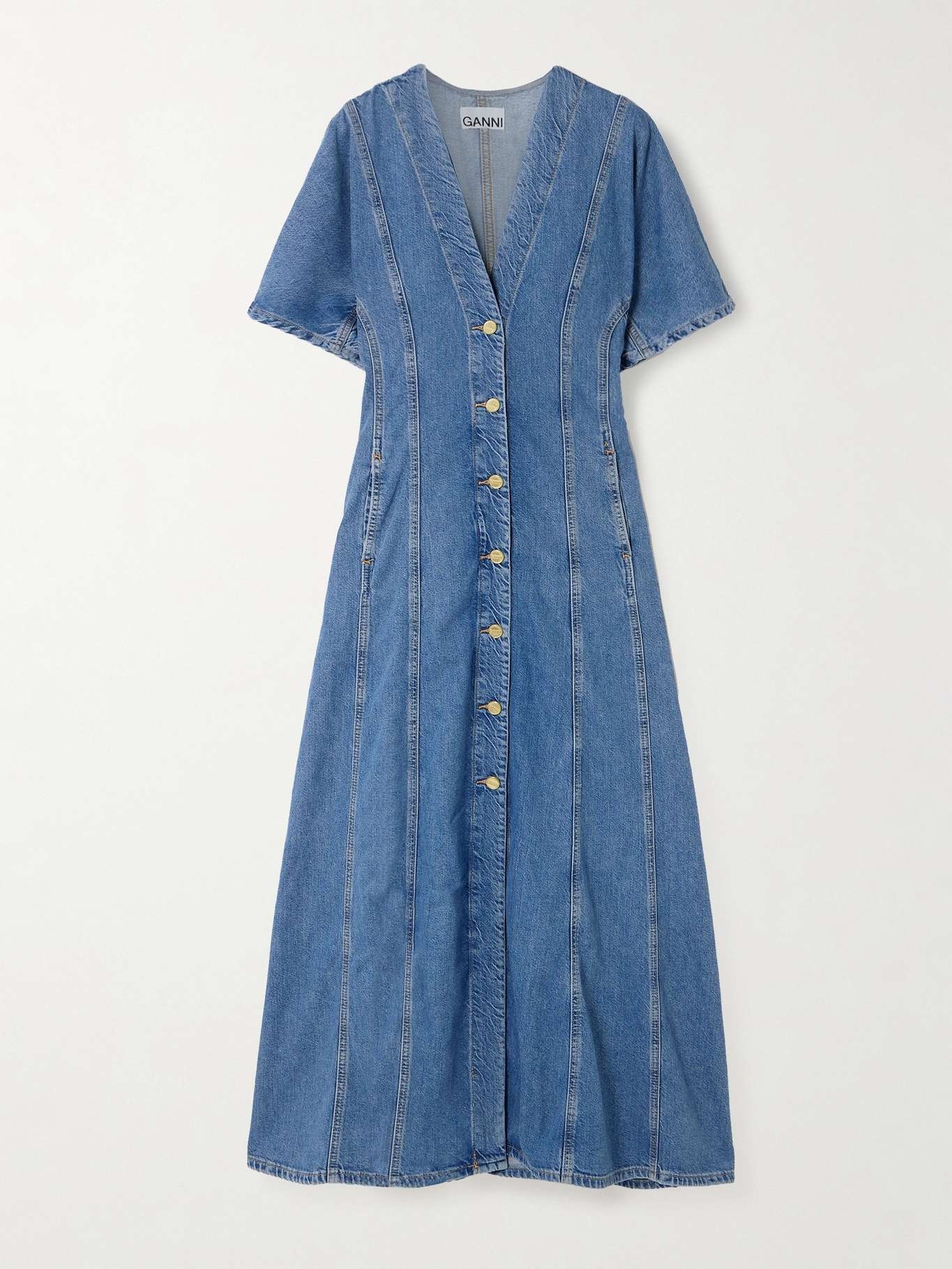 + NET SUSTAIN Future denim maxi dress - 1