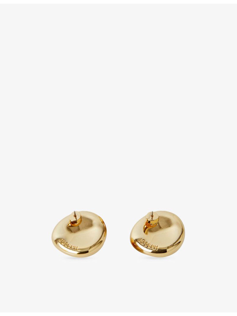 Medium Bean Metal Earrings 3