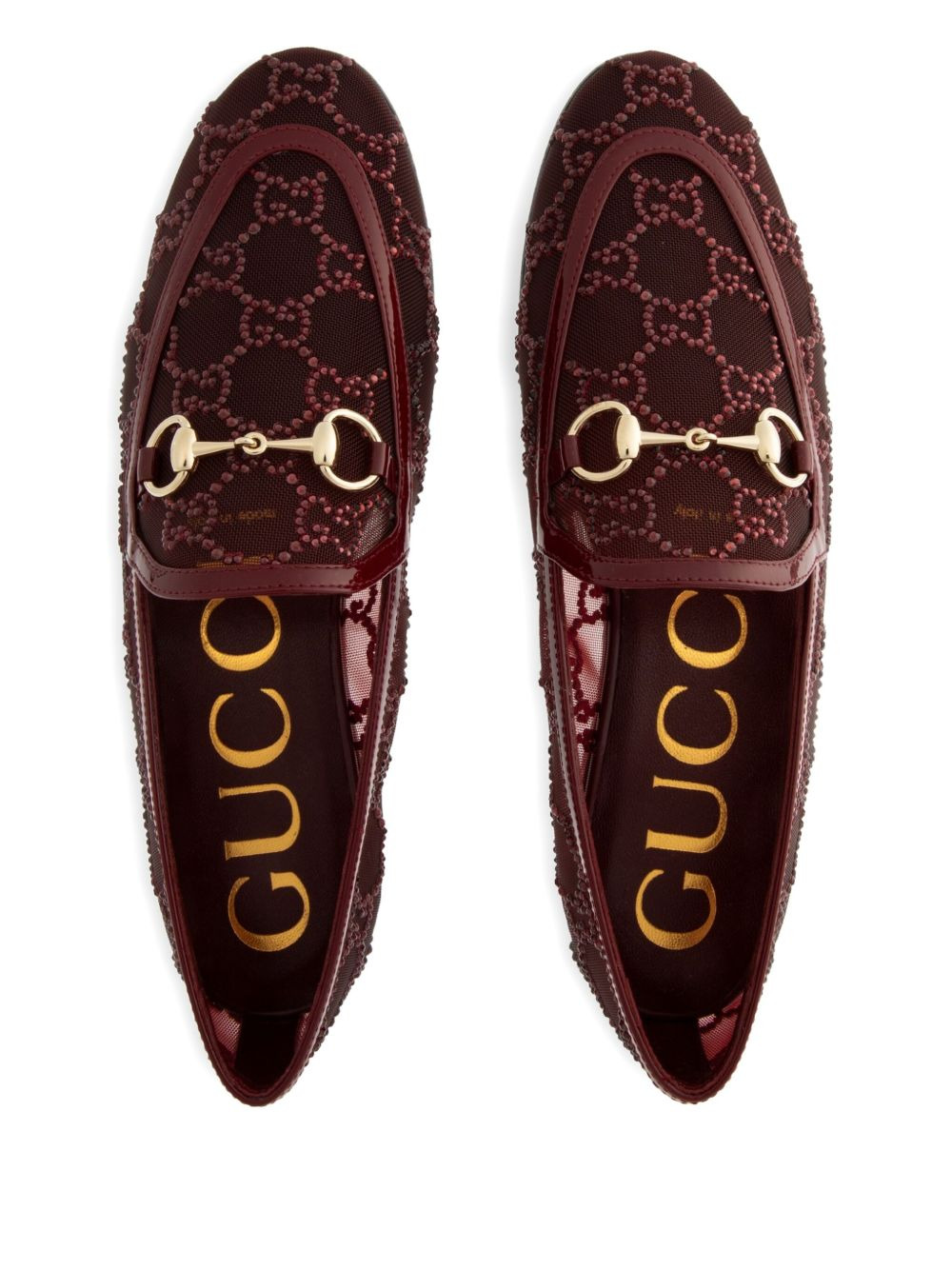 crystal-embellished horsebit loafers - 3
