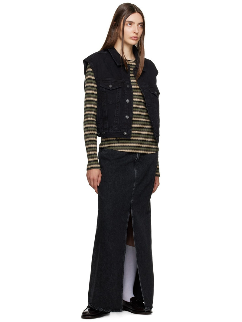 AGOLDE Black Charli Denim Vest outlook
