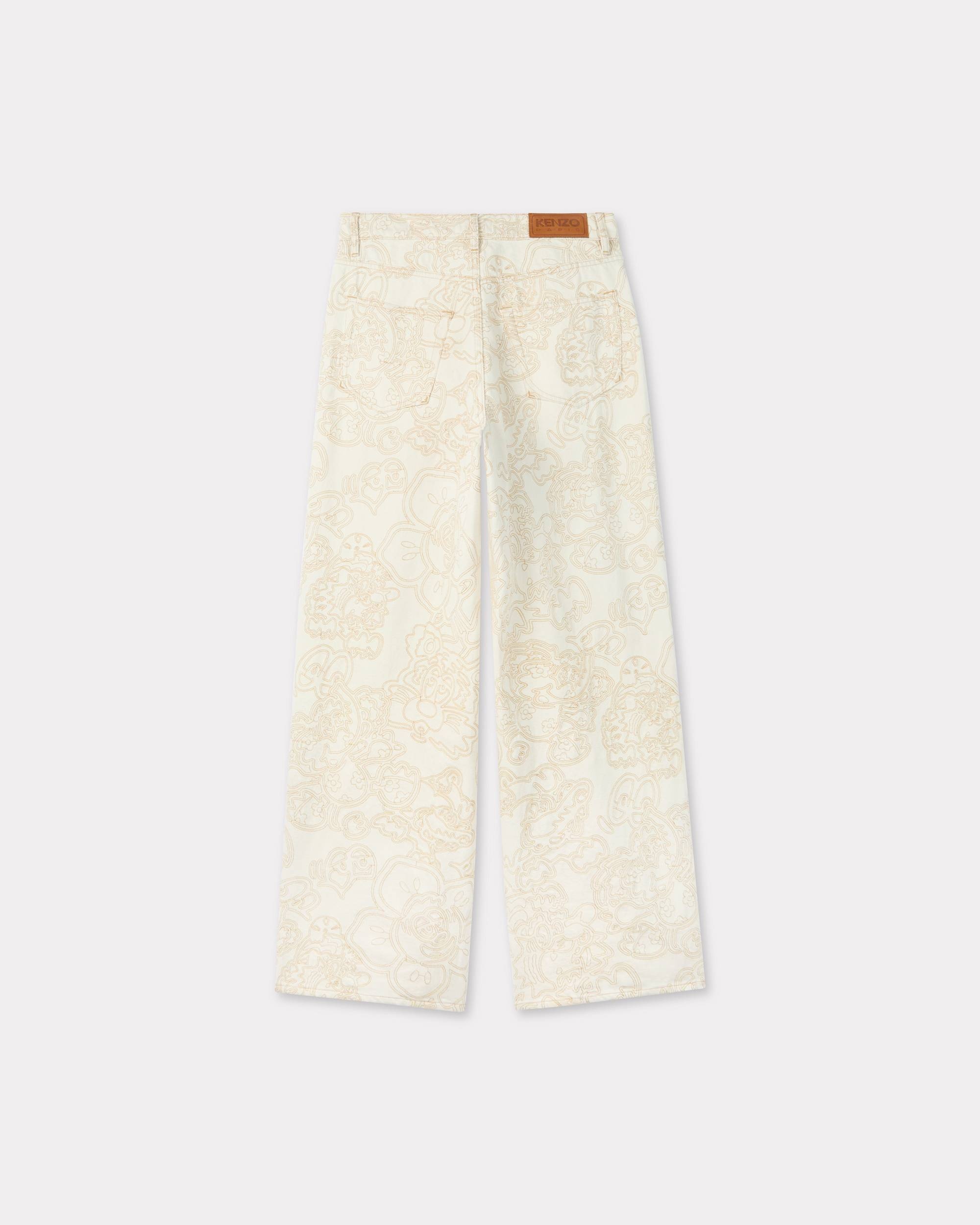 'KENZO by Verdy' embroidered buggy jeans in japanese denim - 2