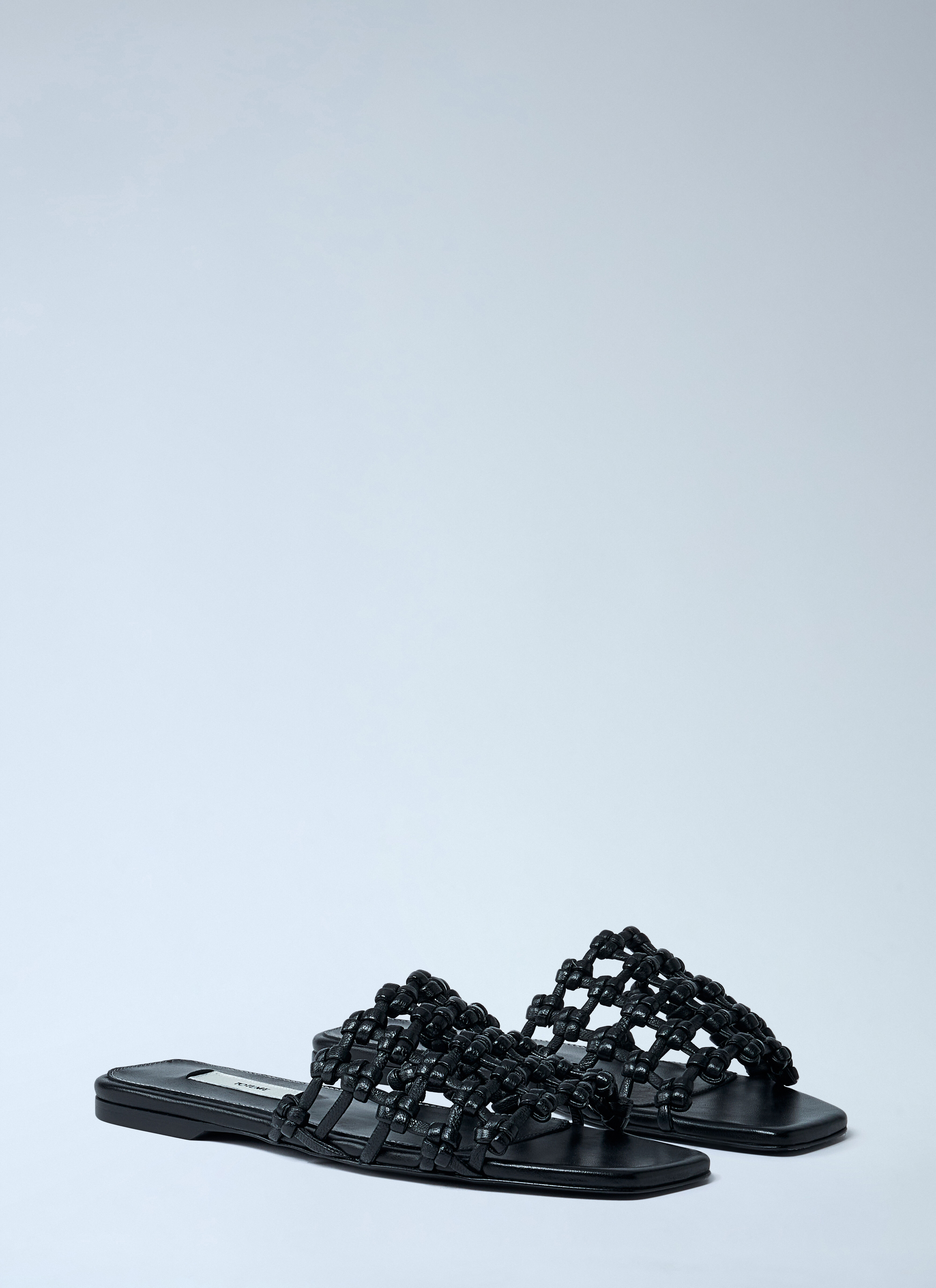 Braided Leather Slides - 2