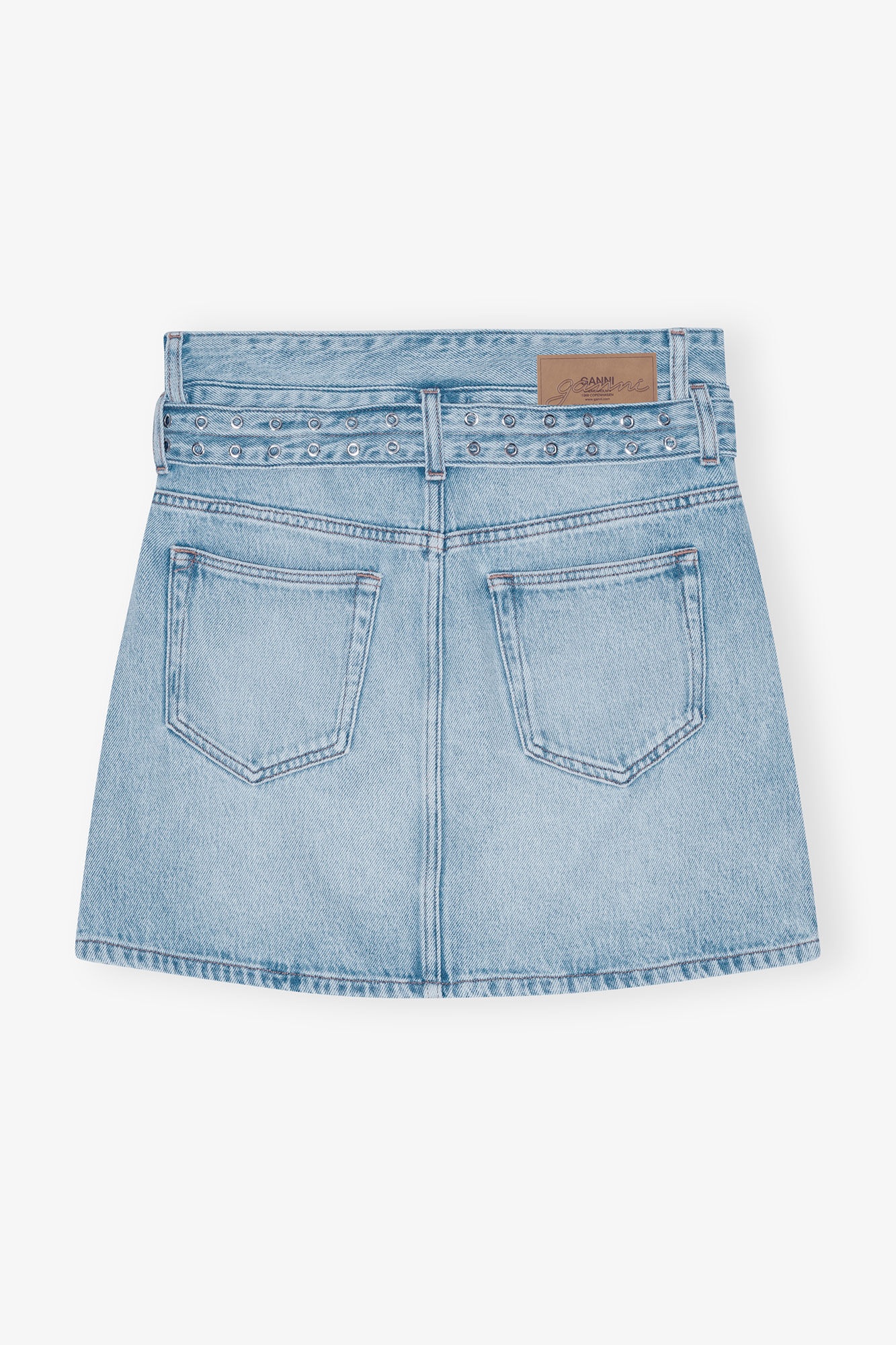 LIGHT BLUE DENIM MINI SKIRT - 6