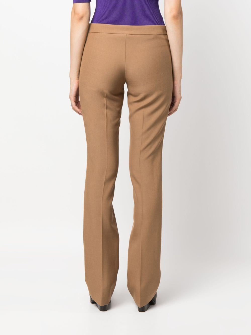 zip-up slim-fit trousers - 4