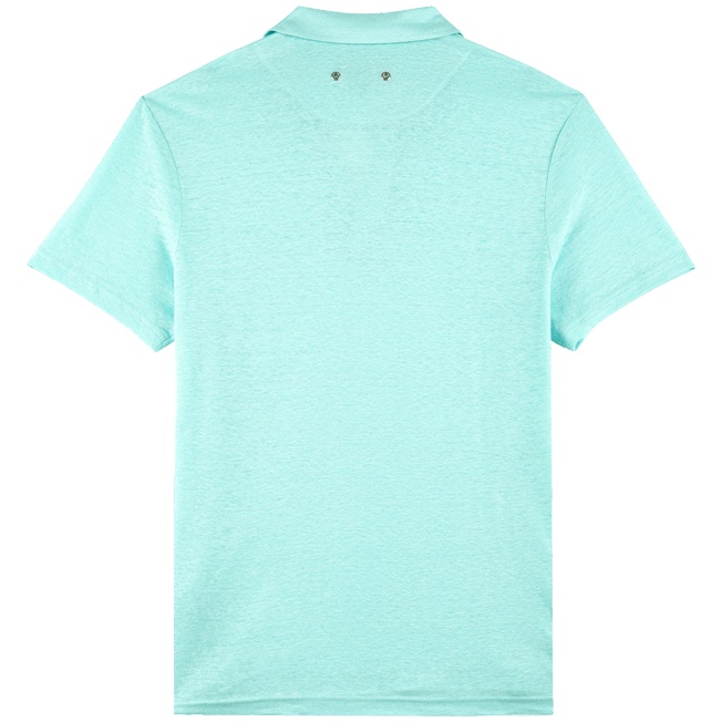 Men Linen Jersey Polo Shirt Solid - 2