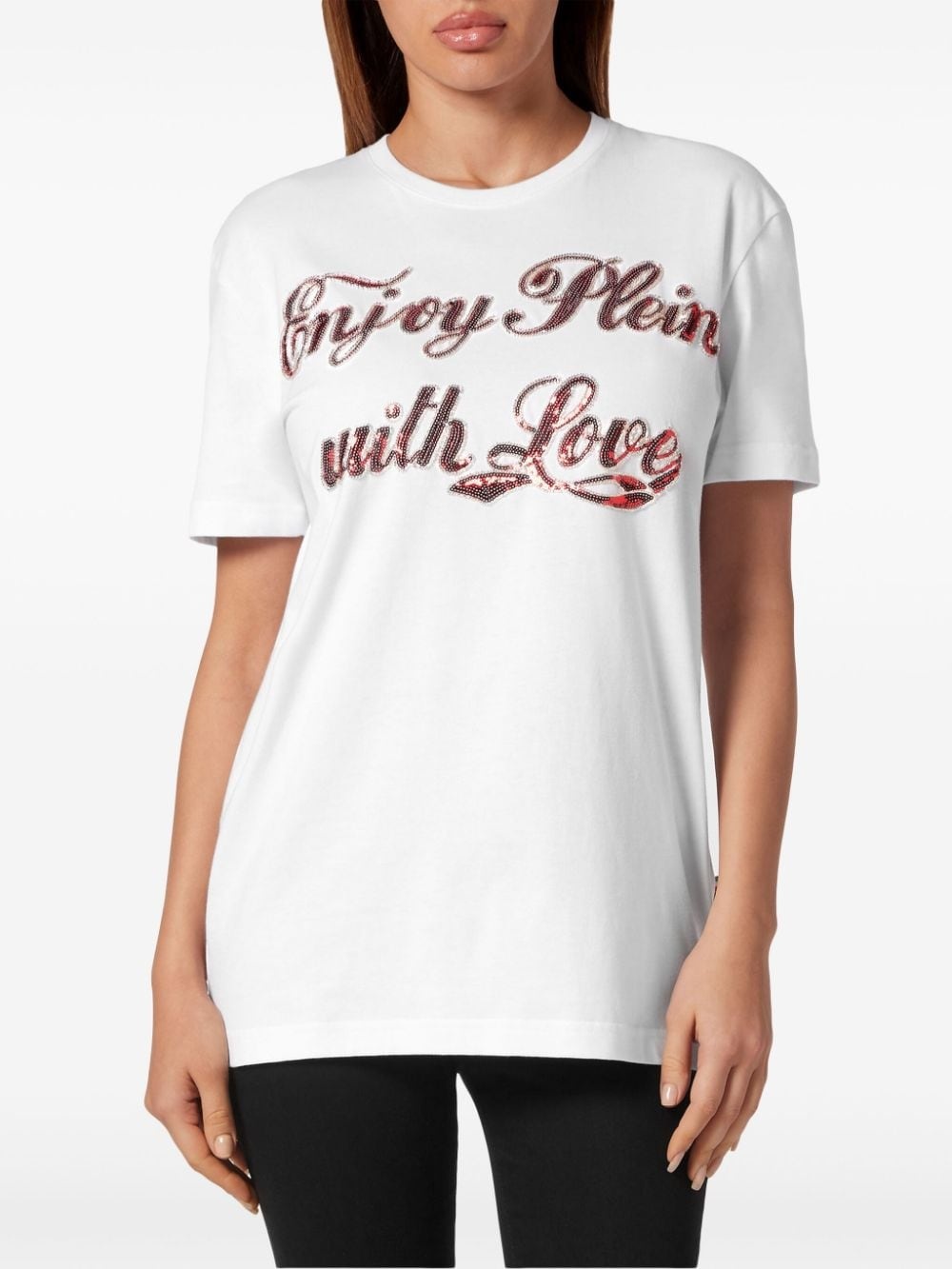 slogan-print cotton T-shirt - 2