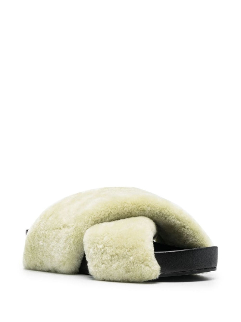 Jil Sander shearling cross-over sandals outlook