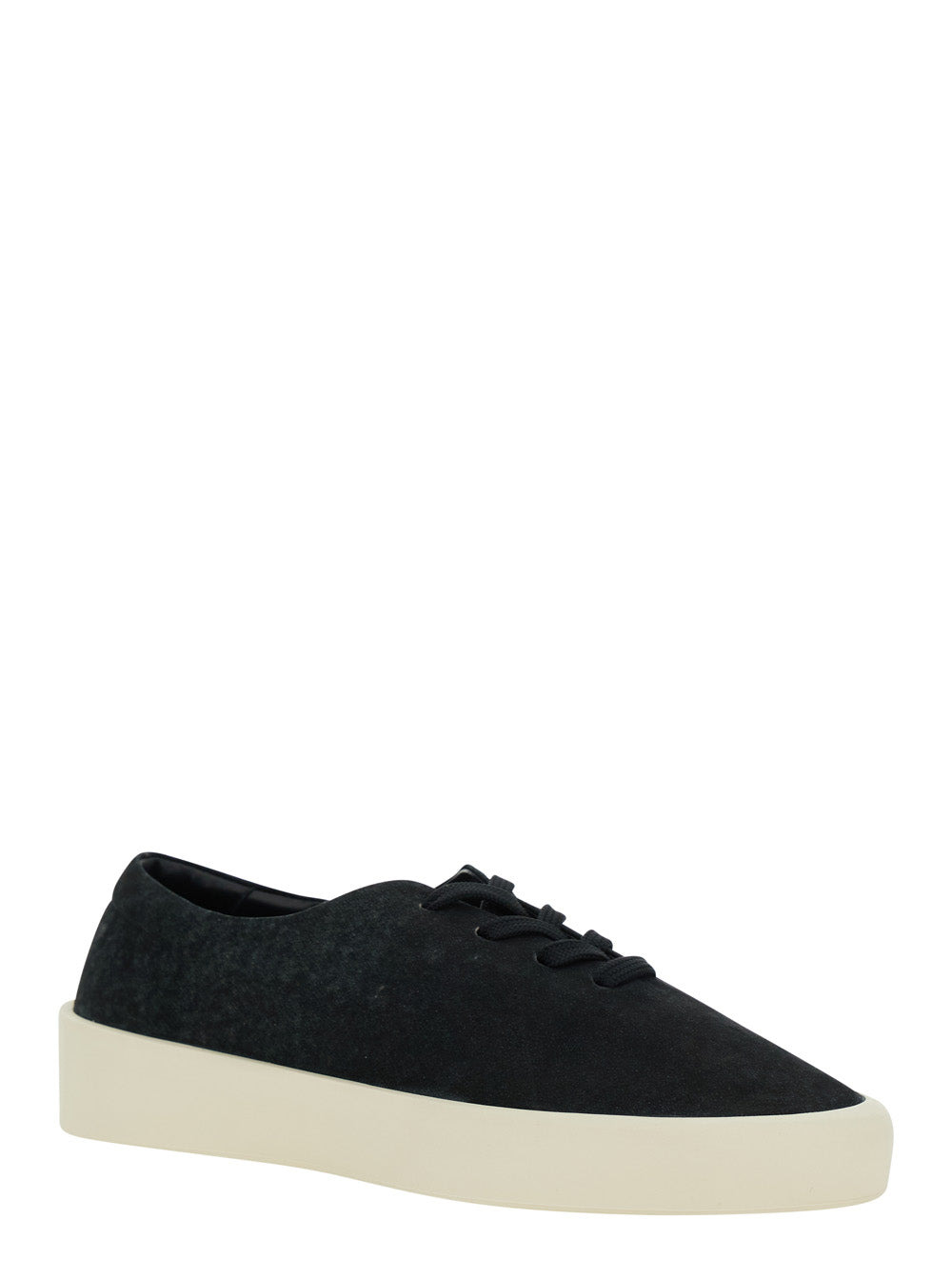 Fear Of God Men Black Low Top Sneakers With Logo Patch On The Rear In Suede Man - 2