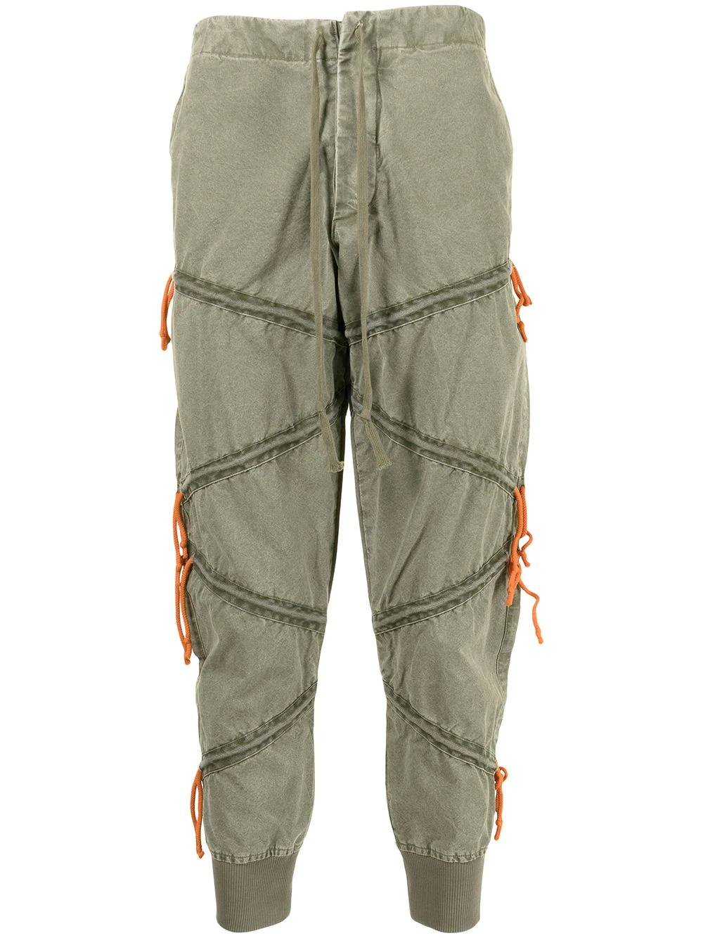 contrasting-seam trousers - 1