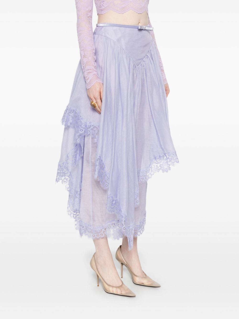 Crush lace midi skirt - 3