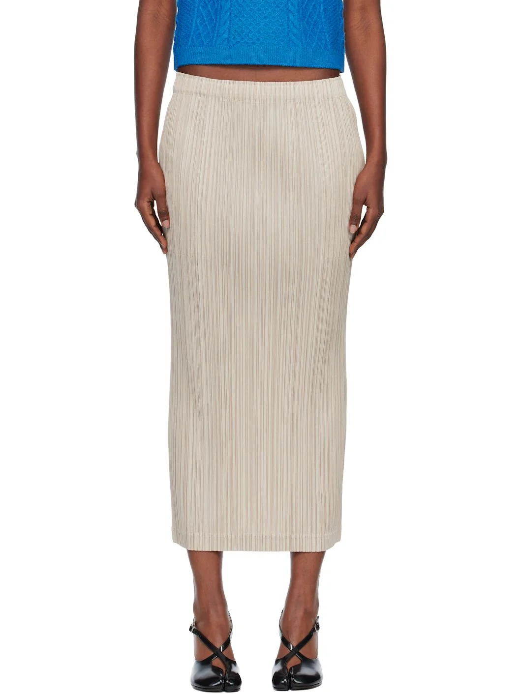 Beige Thicker 1 Maxi Skirt - 1
