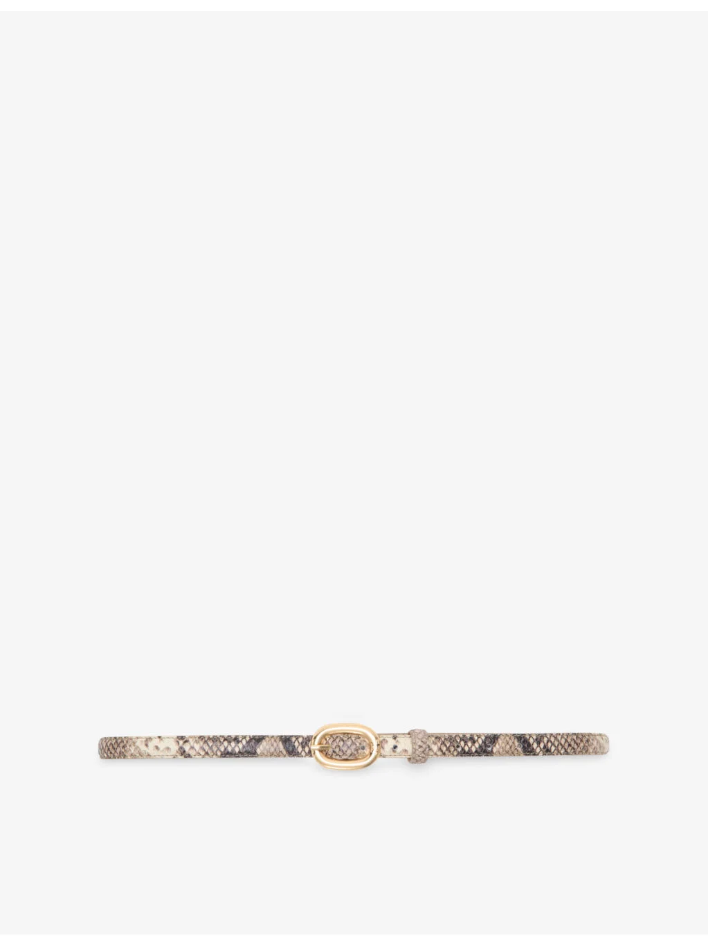 Python-Effect Leather Belt - 1