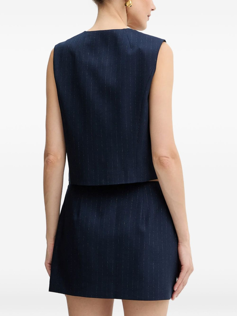 V-neck pinstripe vest 3