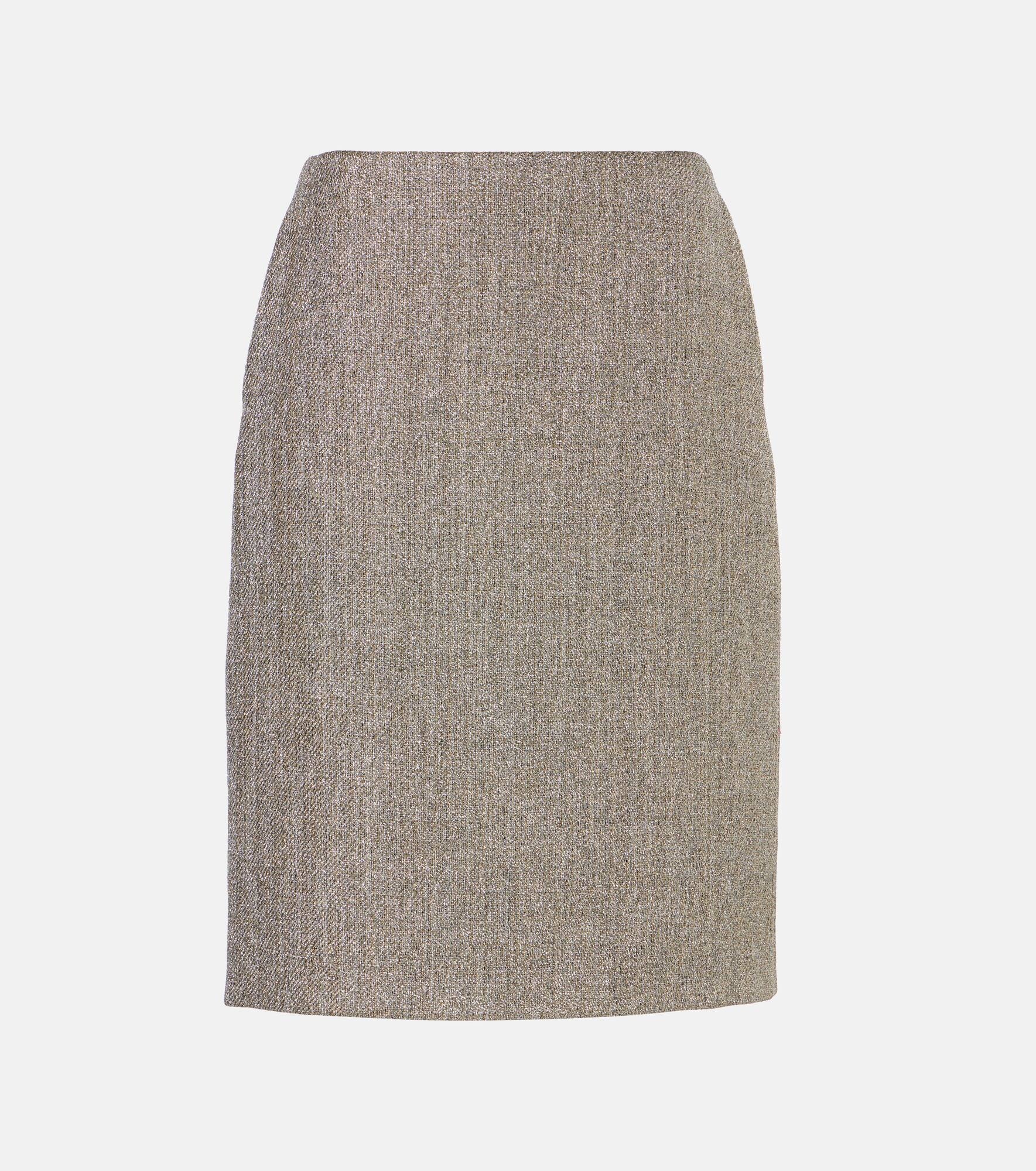 Corinna lamé canvas pencil skirt - 1