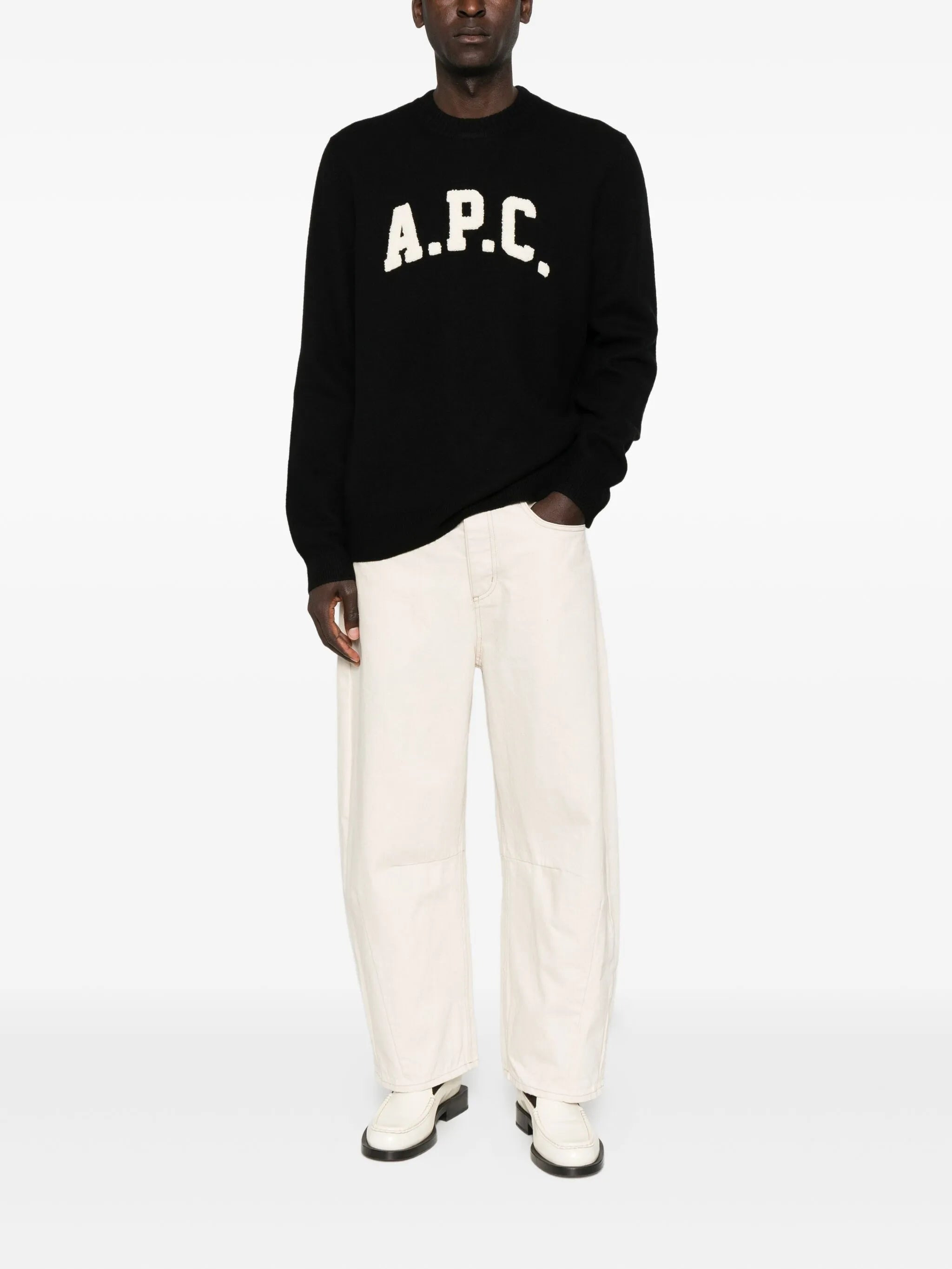 A.p.c. Logo-detail Crew-neck Sweater - 2