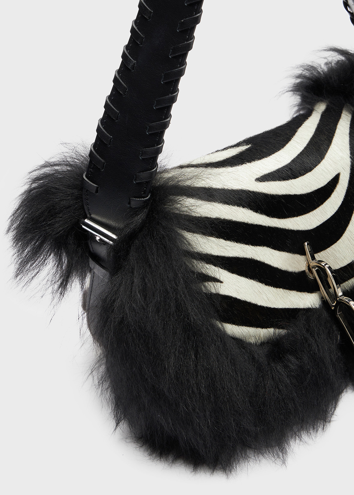 ZEBRA EFFECT LEATHER MESSENGER MINI - 5