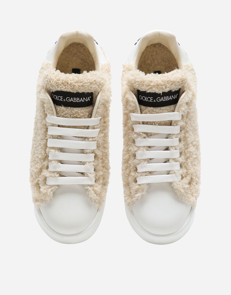 Faux fur Portofino sneakers - 4