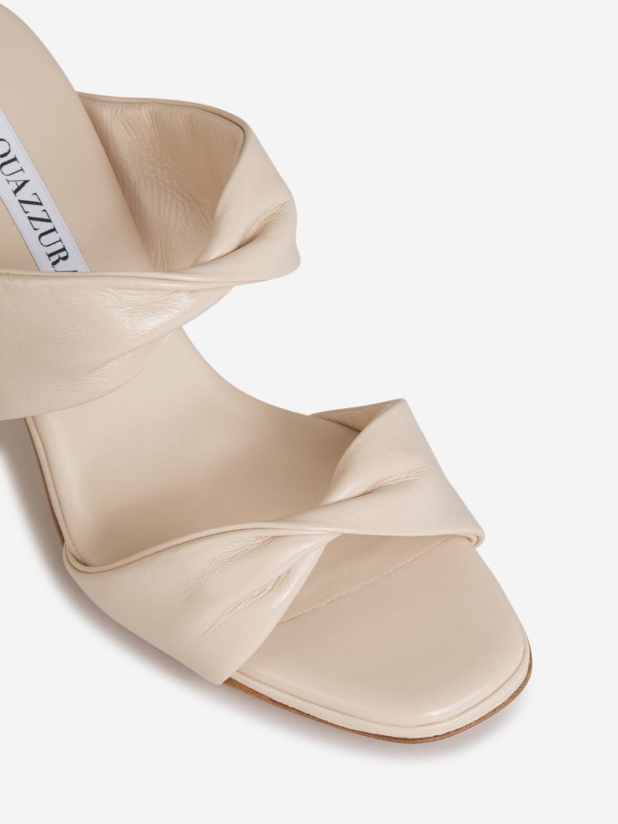 Aquazzura Twist Leather Sandals - 8