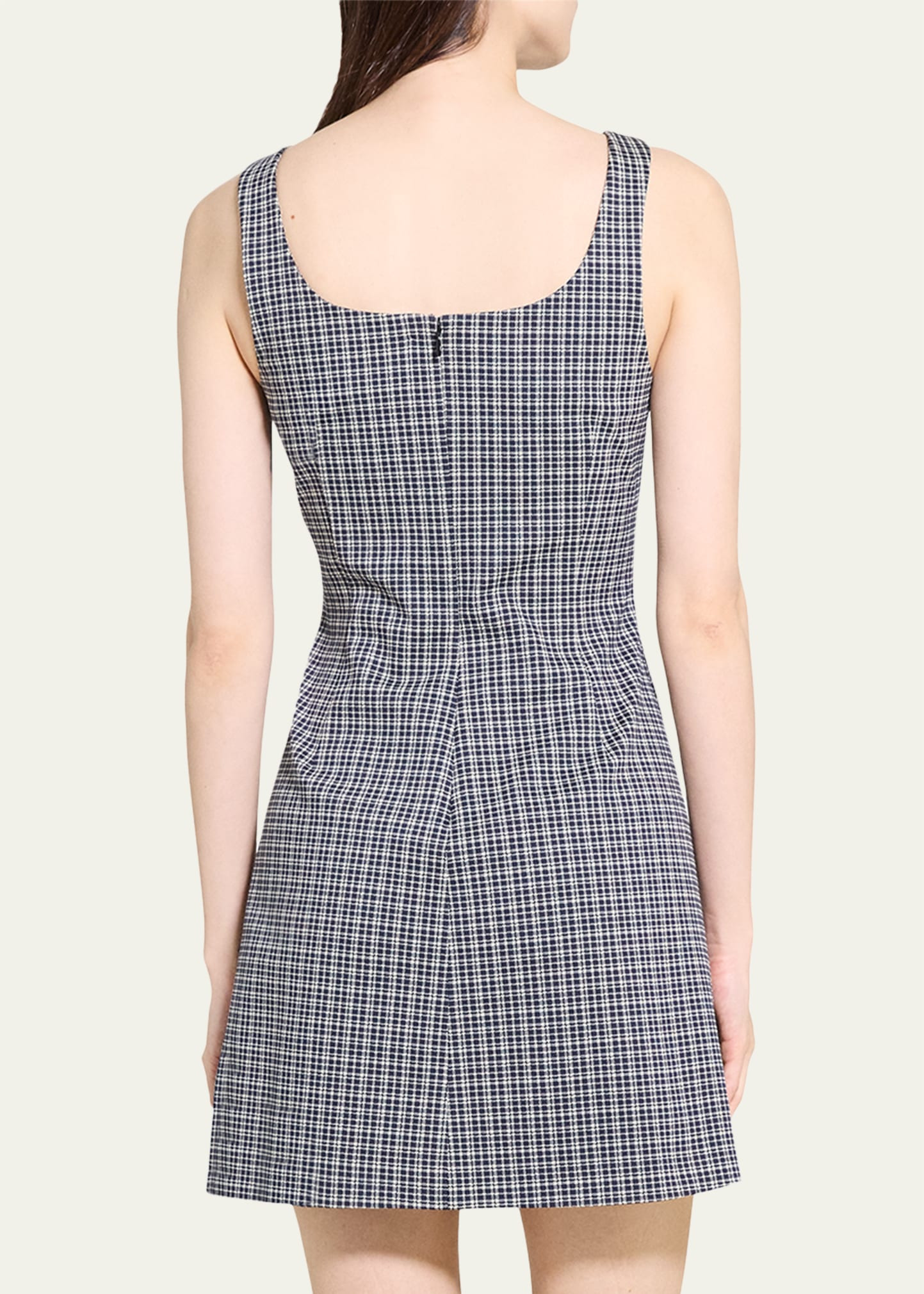 Plaid Scoop-Neck Mini Dress - 3