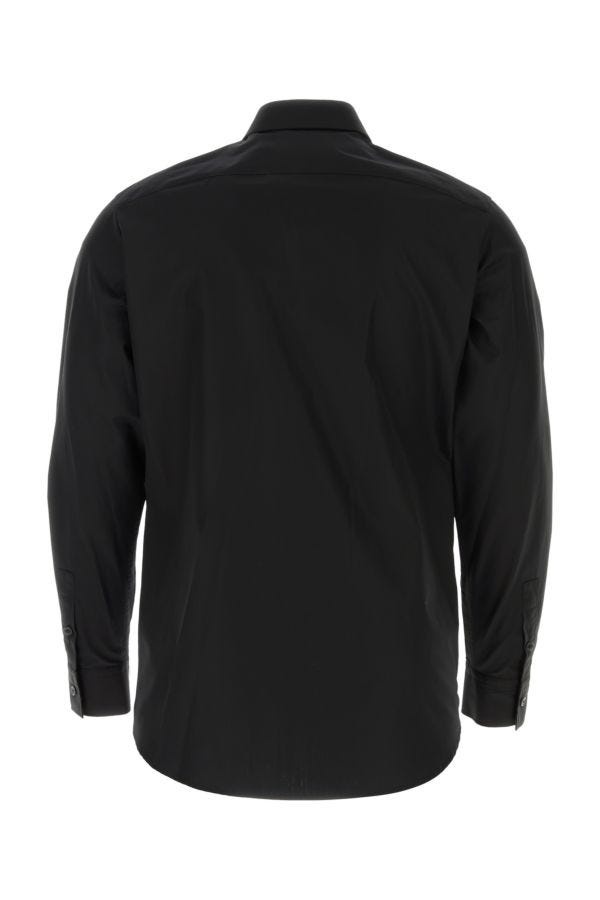 Black poplin shirt - 2