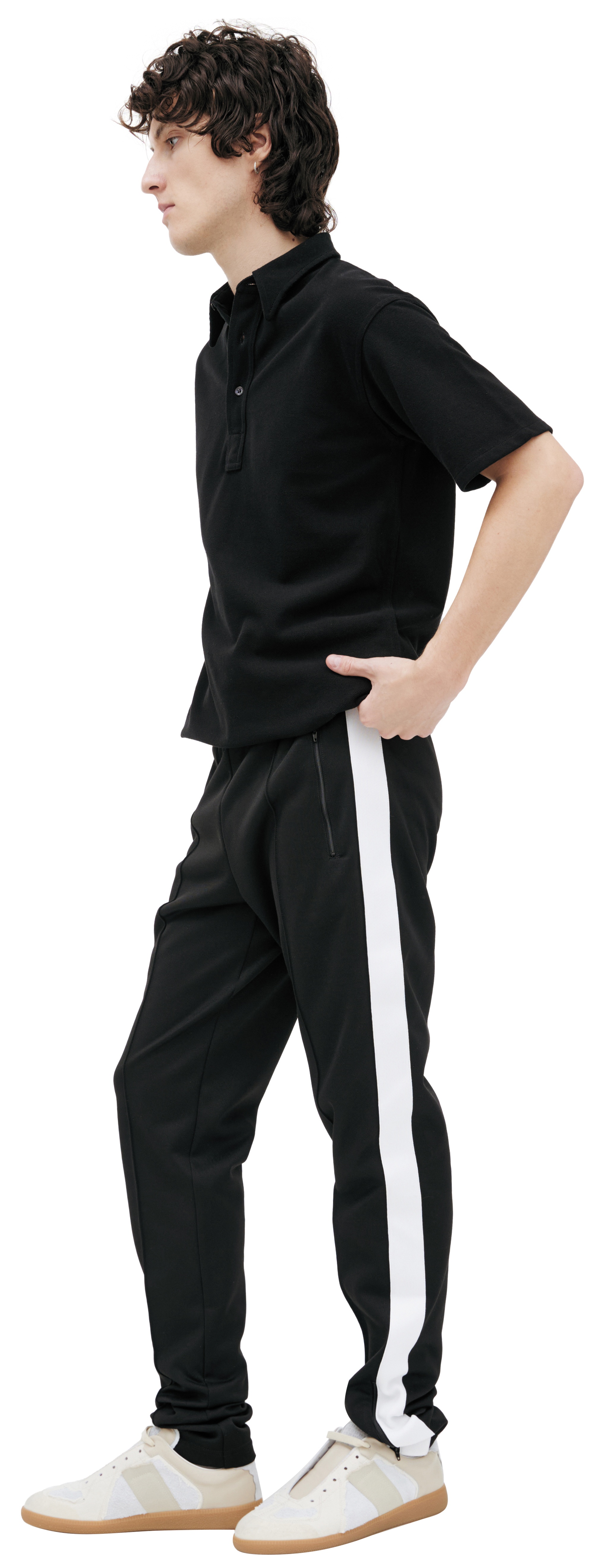 BLACK TROUSERS WITH STRIPES - 2