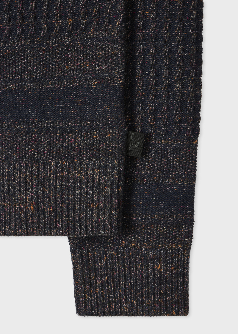 Paul Smith Navy 'Patchwork' Cotton-Blend Cardigan outlook