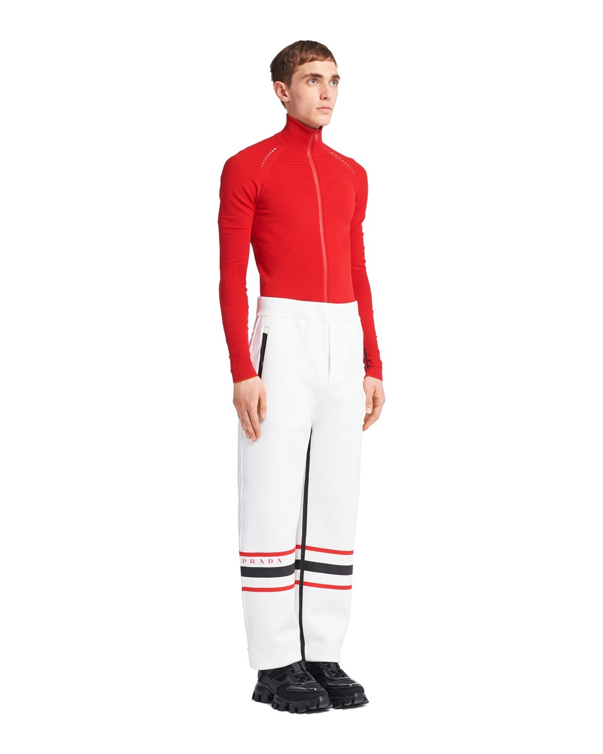 Printed technical fabric pants - 3