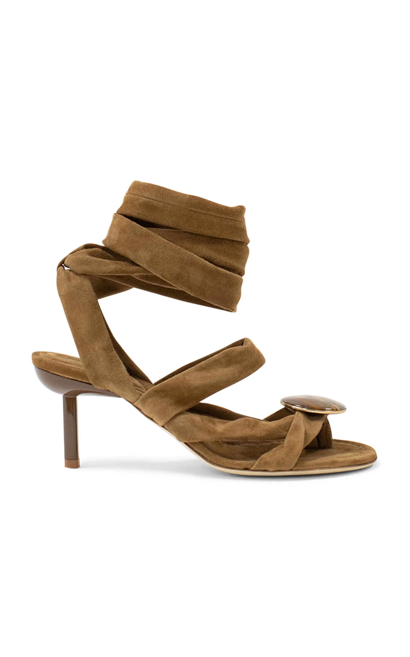 Doma Stoned Crossover Suede Wrap Heel brown - 1