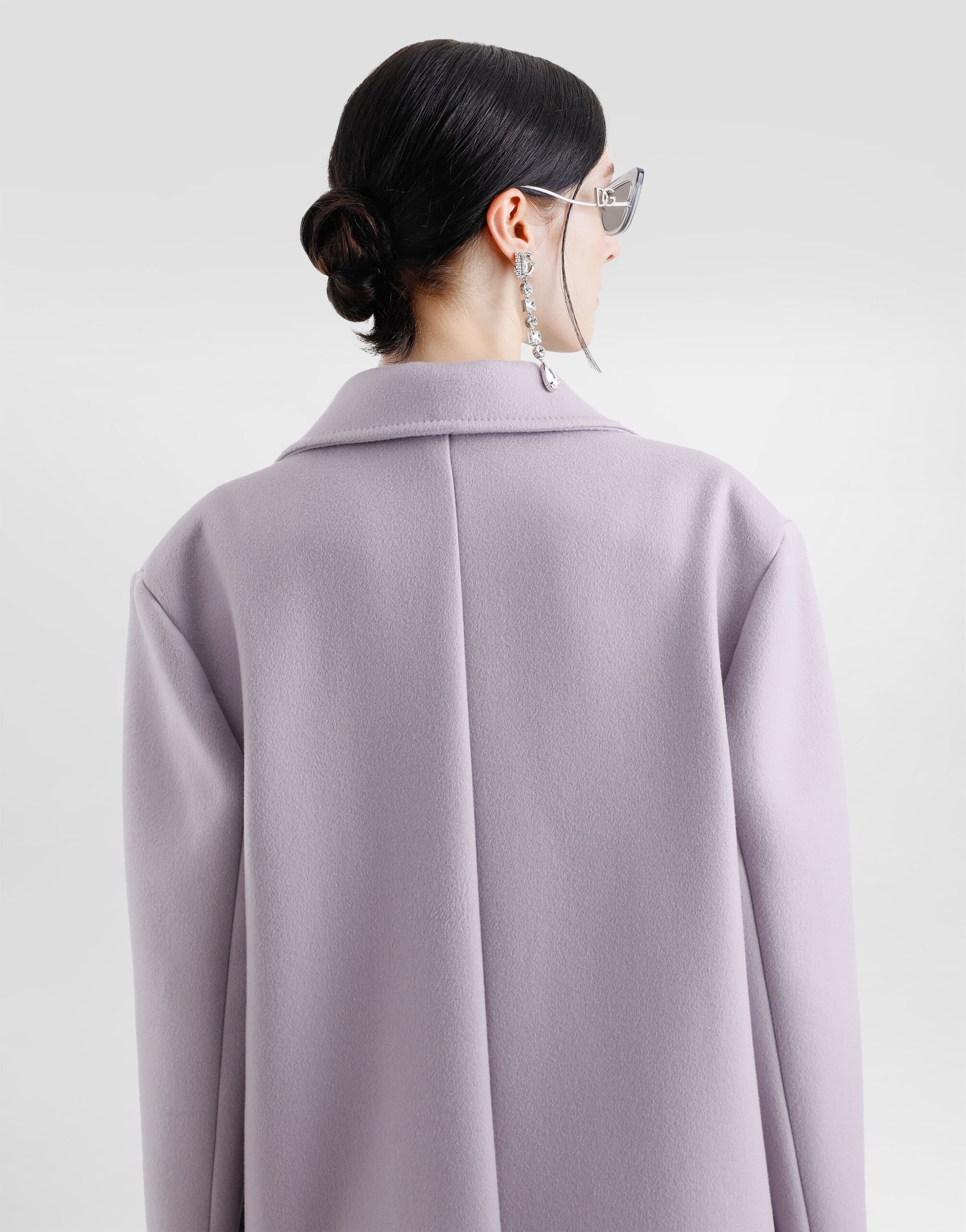 Single-breasted cashmere baize coat - 5