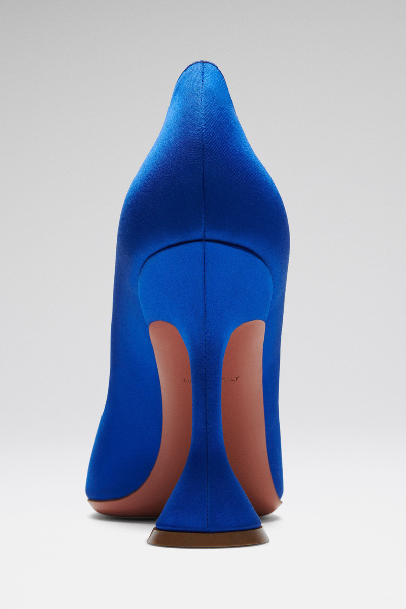 BEGUM PUMP ELECTRIC BLUE SATIN 3