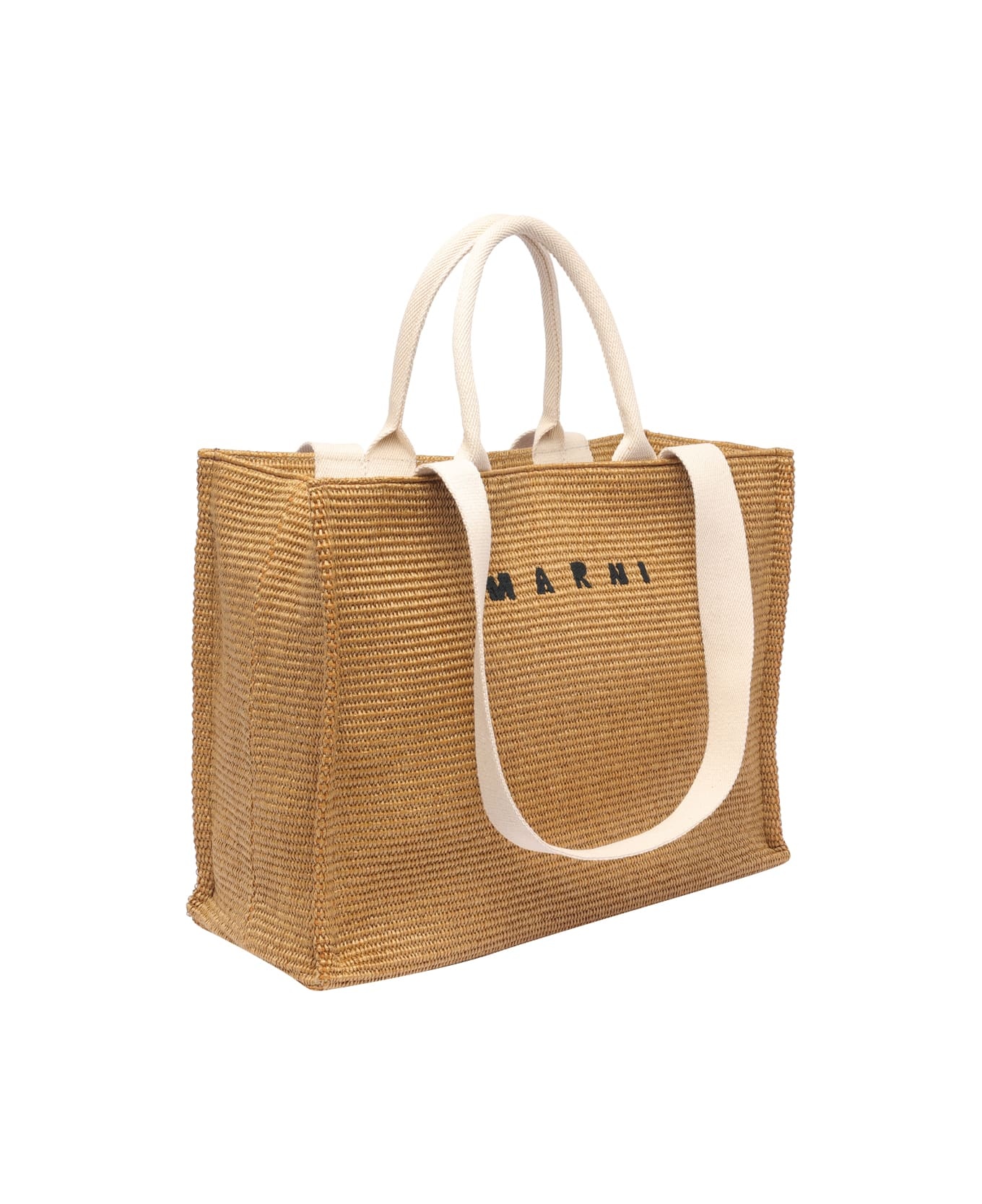 Fabric Rafia Effect Shopping Bag - 2