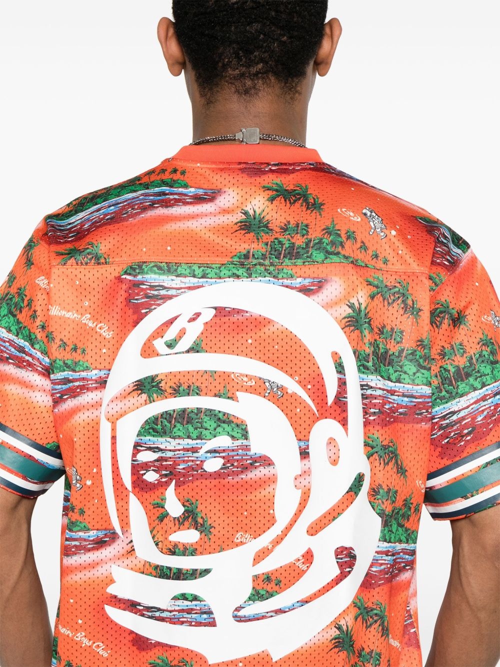 Tropical Island-print football T-shirt - 4