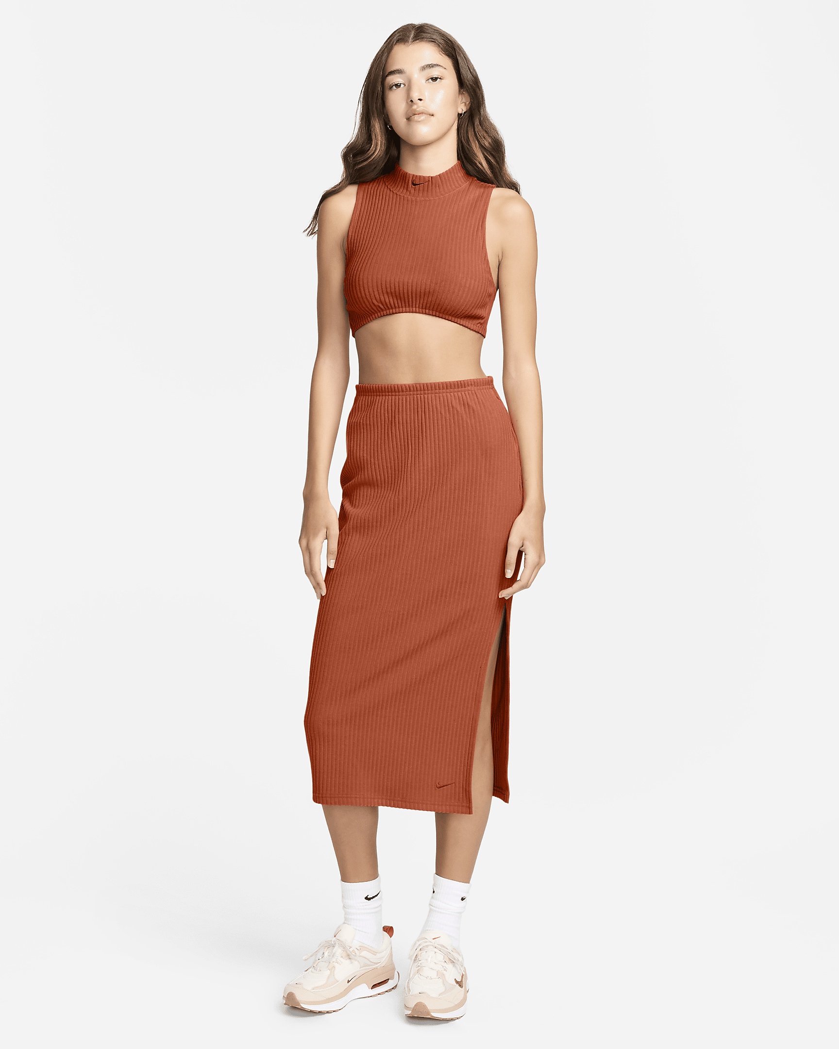 Women's Nike Sportswear Chill Knit Slim Ribbed Midi Skirt - 4