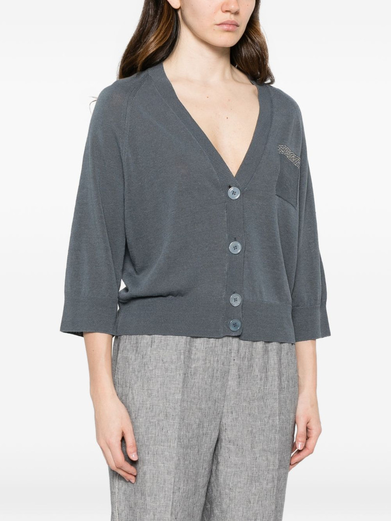 bead-embellished raglan-sleeve cardigan 3