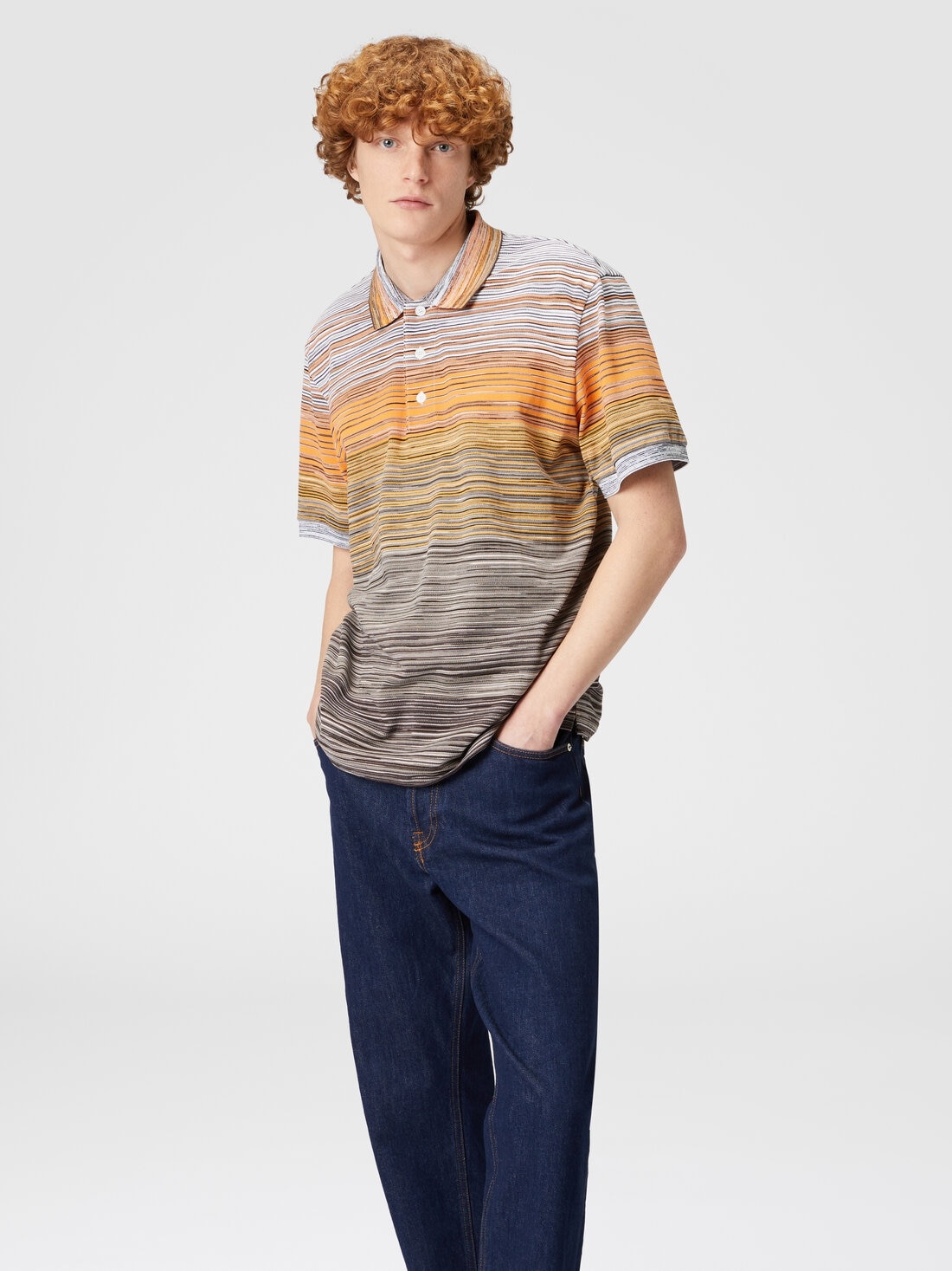 Slub cotton piqué polo shirt - 4