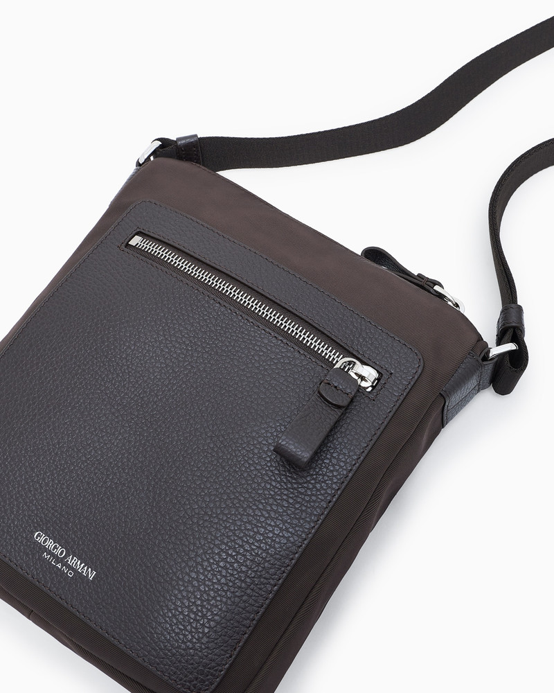 ASV CROSSBODY BAG IN NYLON AND PEBBLED LEATHER 5