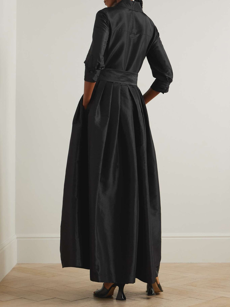 Julip belted pleated taffeta gown 3