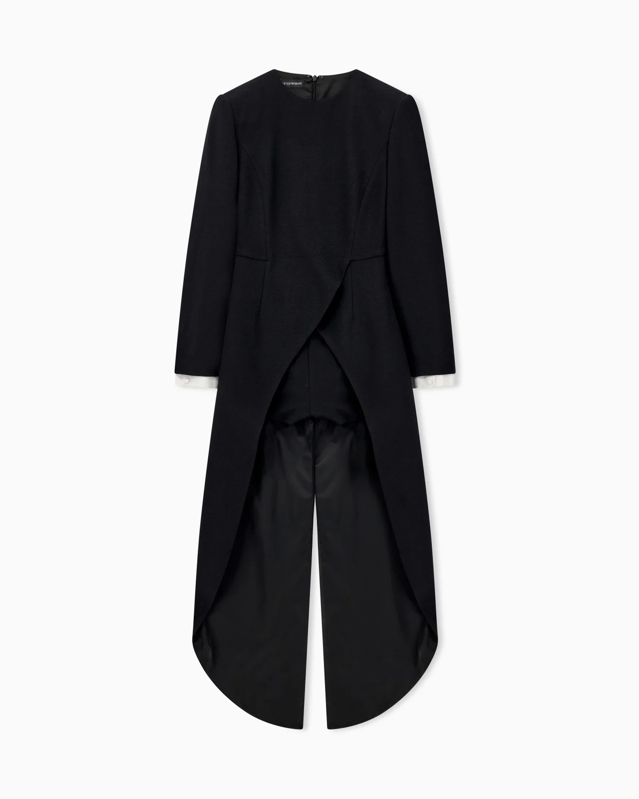 JUMPSUIT IN STRETCH VIRGIN WOOL CREPE WITH TAILCOAT - 1