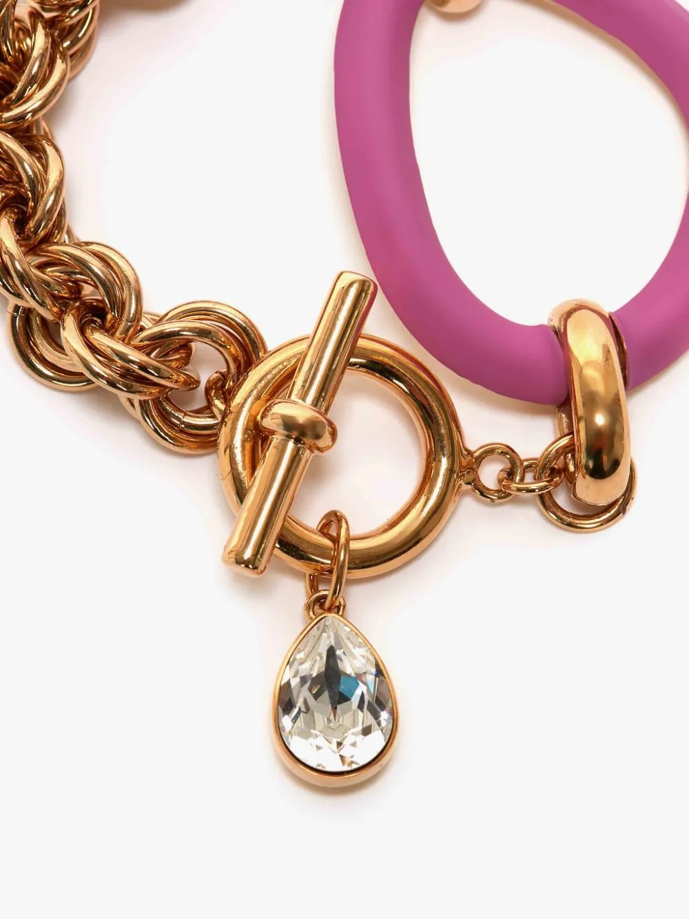 JW Anderson OVERSIZED LINK CHAIN BRACELET WITH CRYSTAL