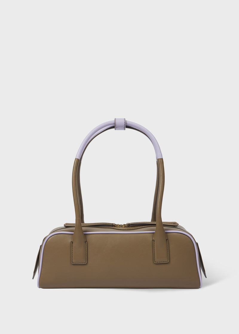 Women's Tan Leather Shoulder Bag 1